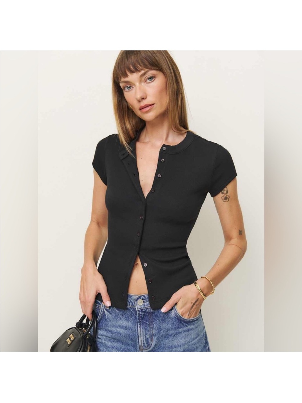NWOT Reformation Raelynn Knit Top